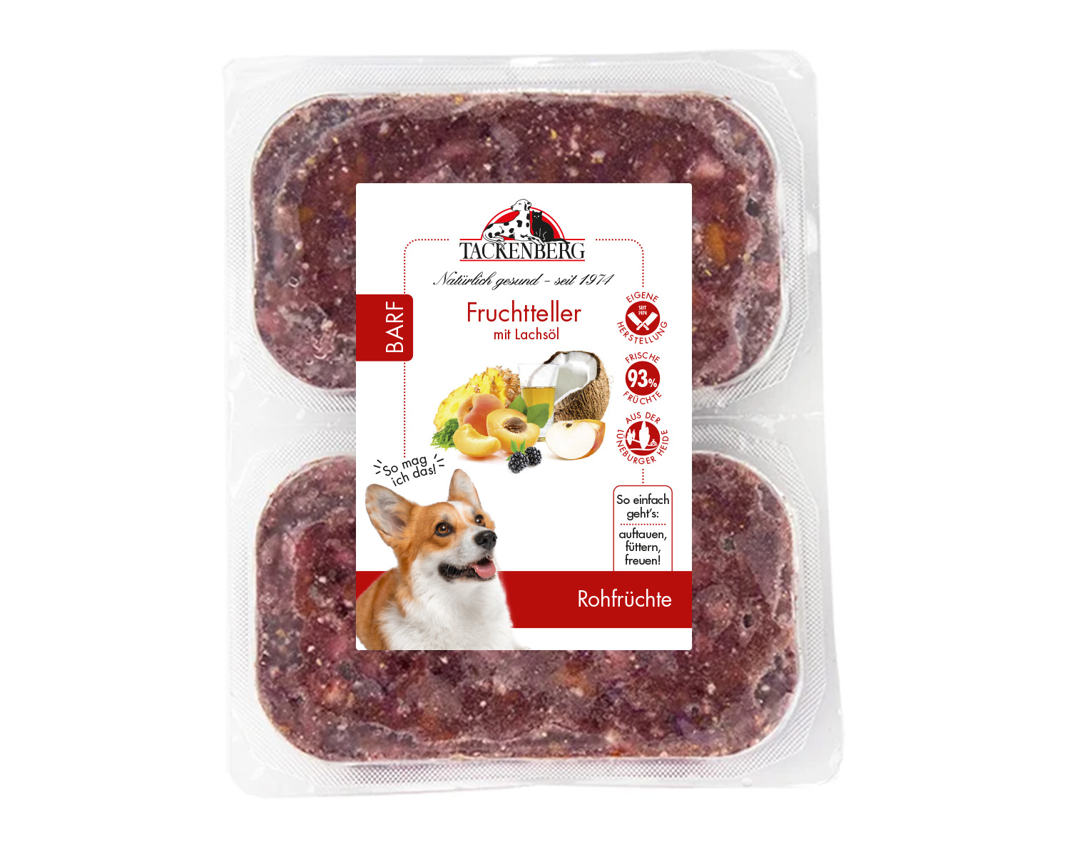 Fruchtteller mit Lachsöl